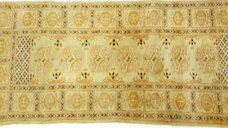 Semi Antique Persian Runner. Loss to fringes, dirty, discoloration. 