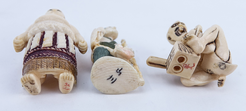 Collection of Five (5) Carved Japanese Ivory Netsuke.