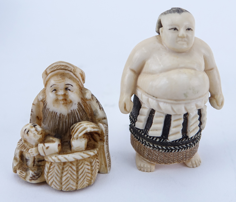 Collection of Five (5) Carved Japanese Ivory Netsuke.