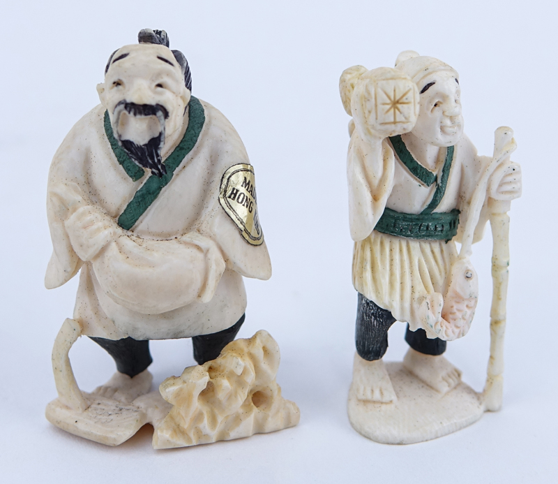 Collection of Five (5) Carved Japanese Ivory Netsuke.