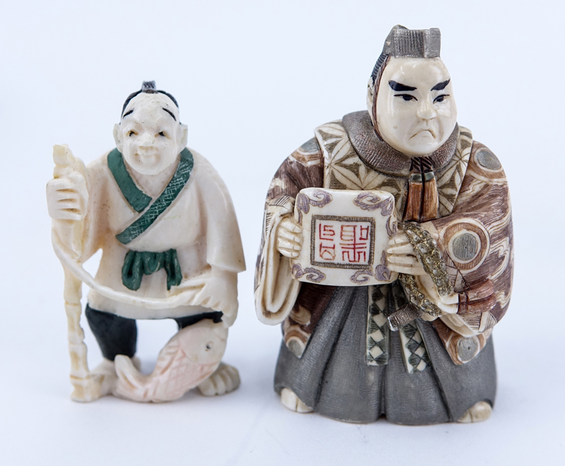 Collection of Five (5) Carved Japanese Ivory Netsuke.