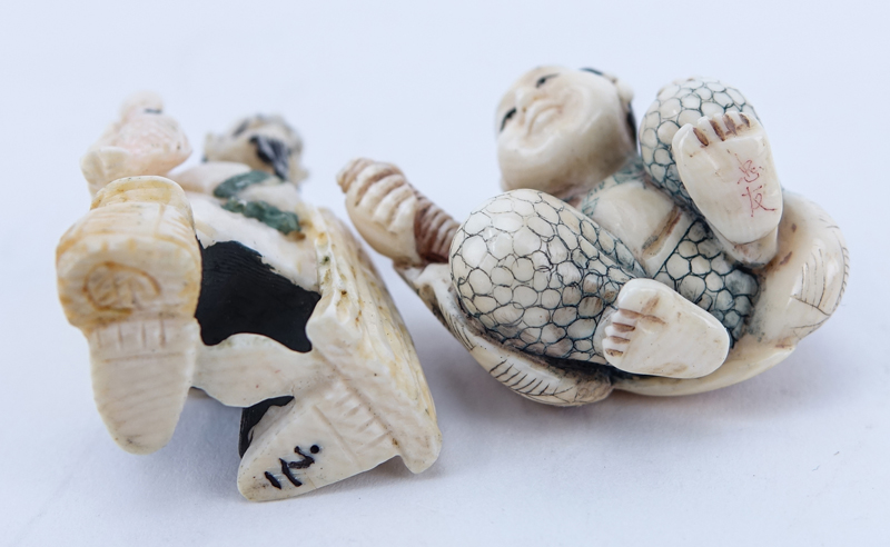 Collection of Five (5) Carved Japanese Ivory Netsuke.