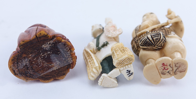 Collection of Five (5) Carved Japanese Ivory Netsuke.