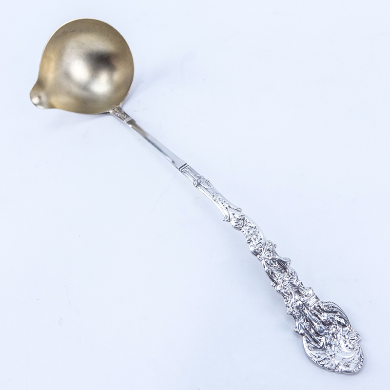 Gorham Versailles Sterling Silver Ladle With Gilt Bowl. Monogrammed. Signed.