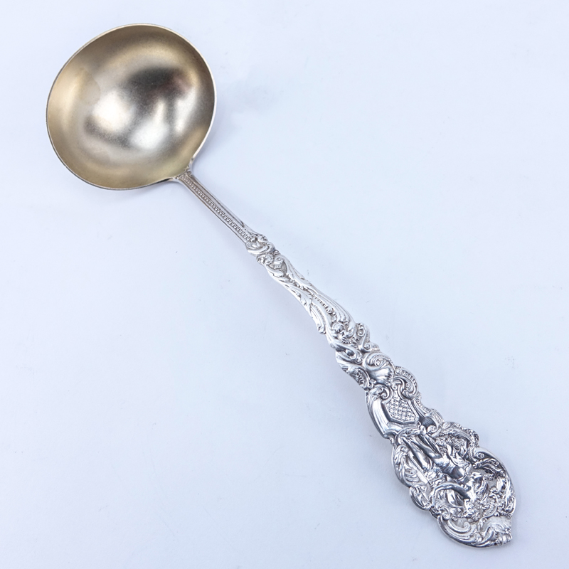 Gorham Versailles Sterling Silver Ladle With Gilt Bowl. Monogrammed. Signed.