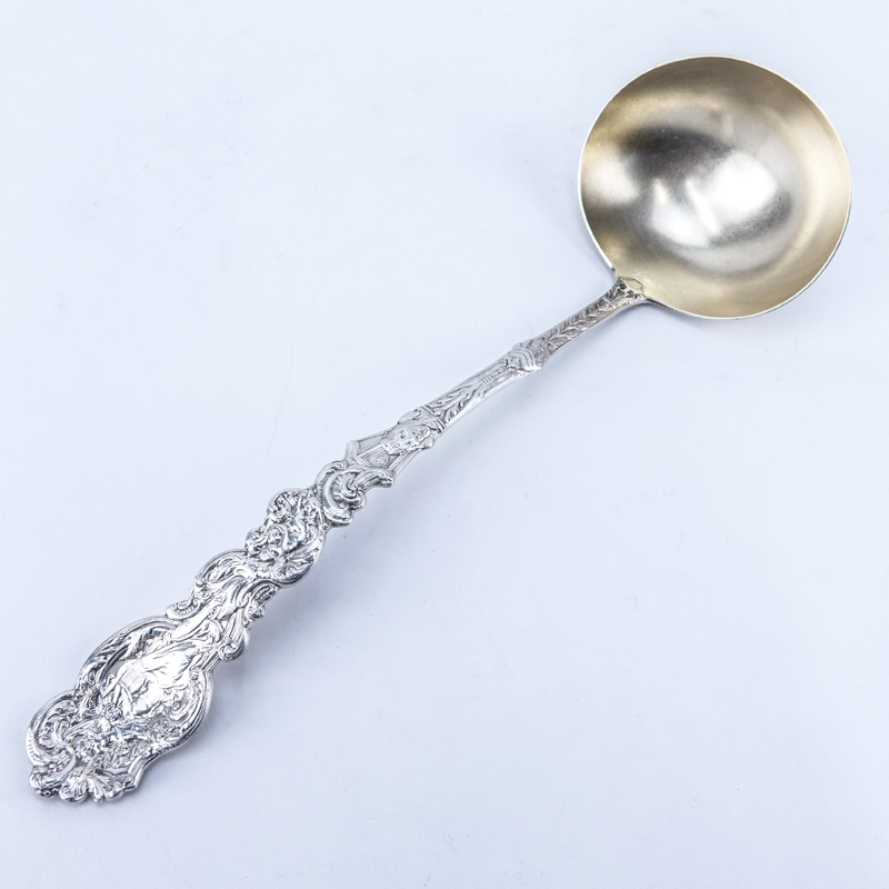 Gorham Versailles Sterling Silver Ladle With Gilt Bowl. Monogrammed. Signed.