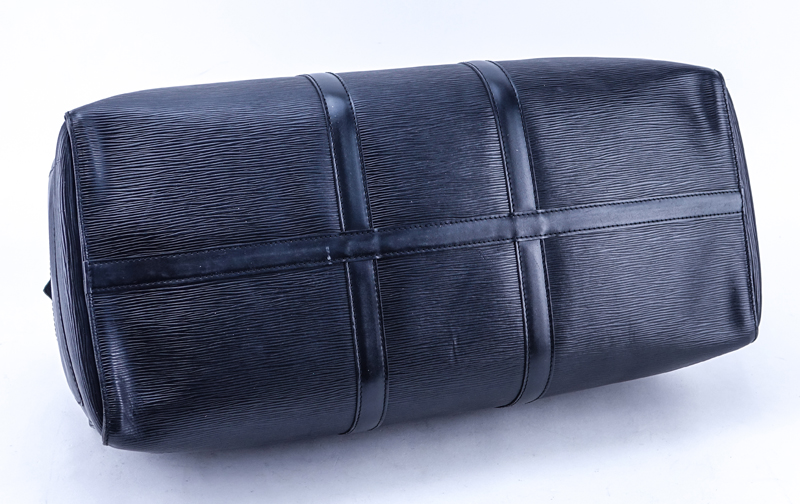 Louis Vuitton Black Epi Leather Keepall Travel Bag 50.