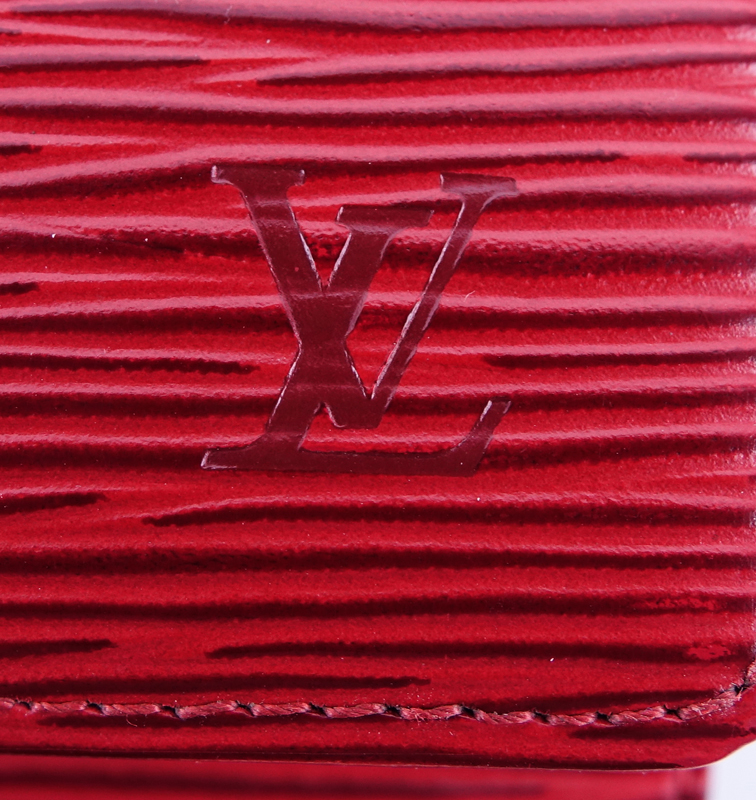 Louis Vuitton Red Epi Leather Sarah Wallet.