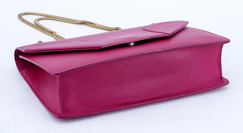 Saint Laurent Fuschia Leather Betty Handbag.