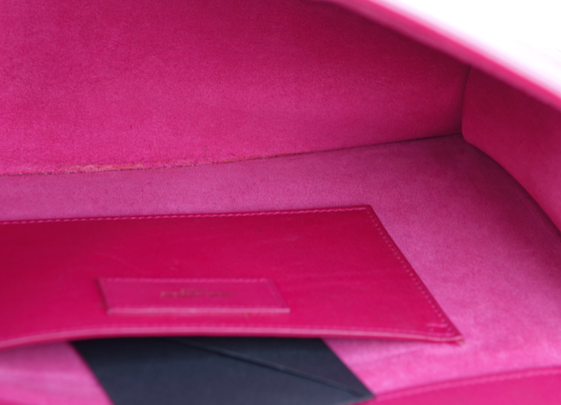 Saint Laurent Fuschia Leather Betty Handbag.