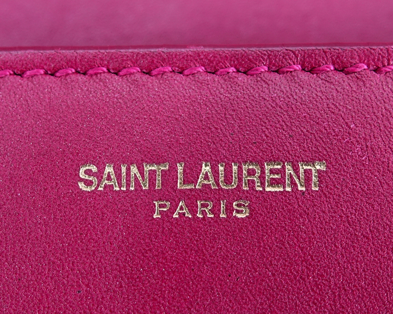 Saint Laurent Fuschia Leather Betty Handbag.