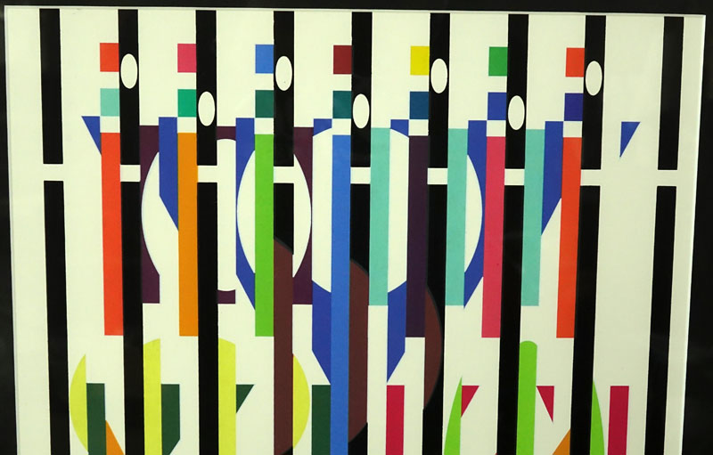 Yaacov Agam, Israeli/French (born 1928) Artist Proof Color Serigraph, Abstract Composition, Signed and Inscribed 'E.