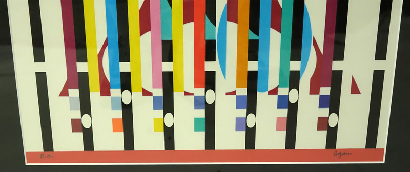 Yaacov Agam, Israeli/French (born 1928) Artist Proof Color Serigraph, Abstract Composition, Signed and Inscribed 'E.