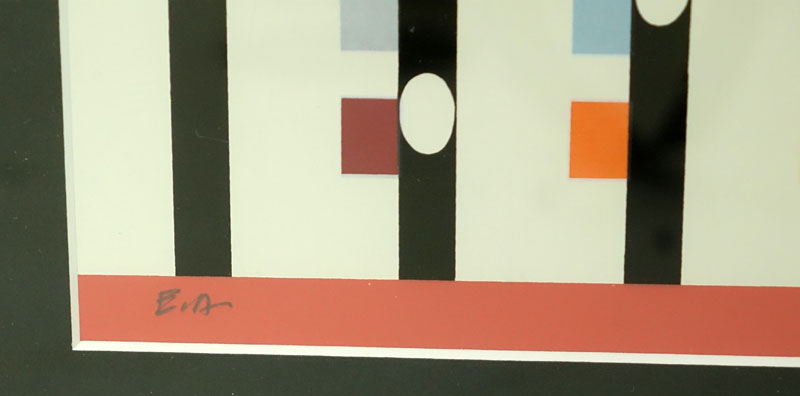 Yaacov Agam, Israeli/French (born 1928) Artist Proof Color Serigraph, Abstract Composition, Signed and Inscribed 'E.