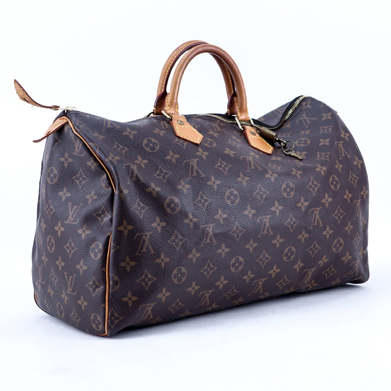 Louis Vuitton Brown Monogram Coated Canvas Speedy 40 Tote.