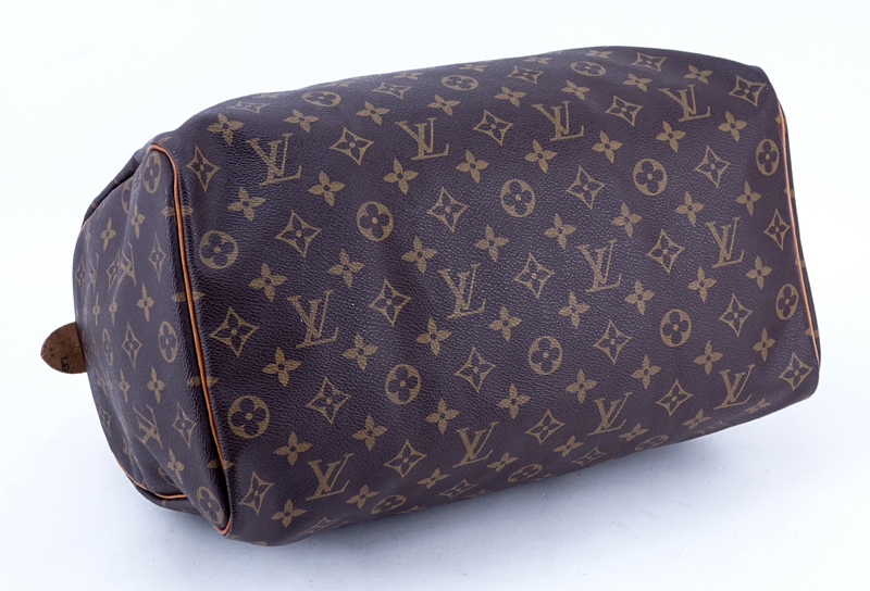 Louis Vuitton Brown Monogram Coated Canvas Speedy 35 Tote.