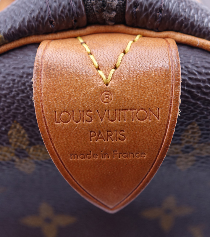Louis Vuitton Brown Monogram Coated Canvas Speedy 35 Tote.