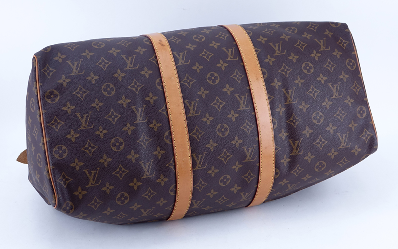 Louis Vuitton Brown Monogram Coated Canvas Keepall Travel Bag 50.