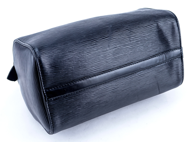 Louis Vuitton Black Epi Leather Speedy 25 Handbag.