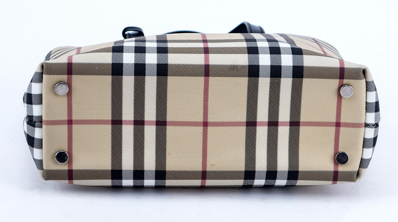 Burberry Nova Check Coated Canvas Small Handbag.