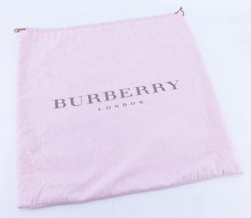 Burberry Pink/Beige Nova Check Coated Canvas Tote.