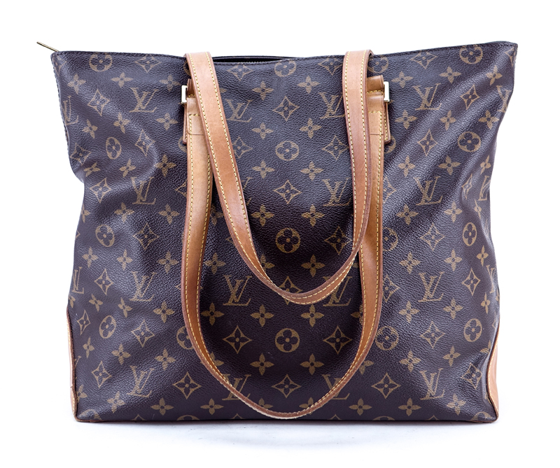 Louis Vuitton Brown Monogram Coated Canvas Cabas Mezzo Tote.