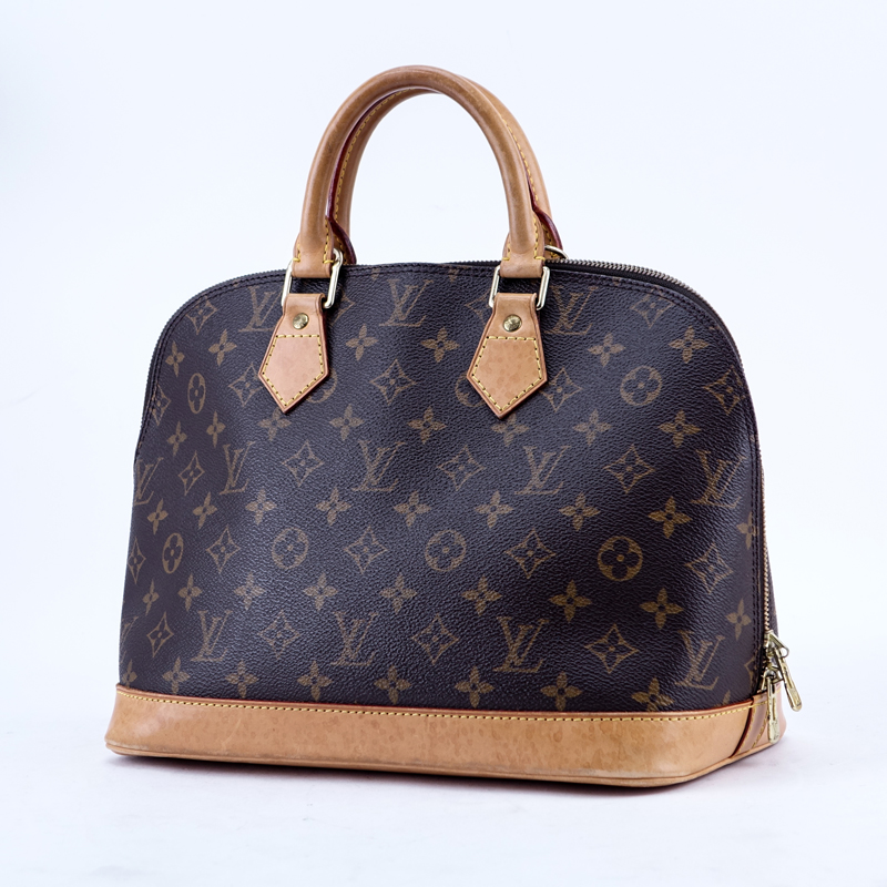 Louis Vuitton Brown Monogram Coated Canvas Alma PM Tote.