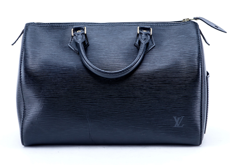 Louis Vuitton Black Epi Leather Speedy 30 Bag.