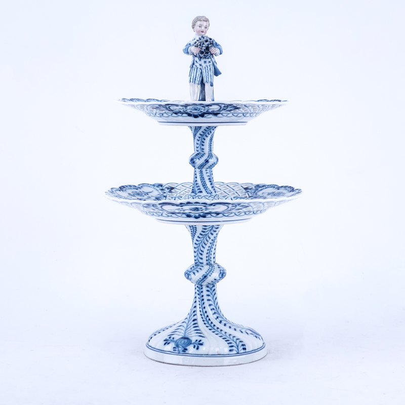 Antique Meissen Assembled Two Tier Compote.