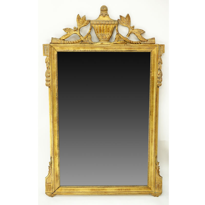 Vintage Italian Carved Gilt Wood Decorative Mirror.