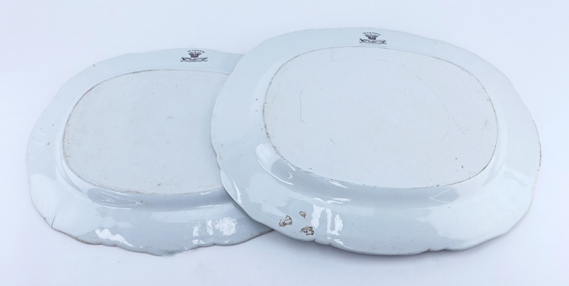 Two (2) Antique Mason Ironstone Meat Plates/ Platters.