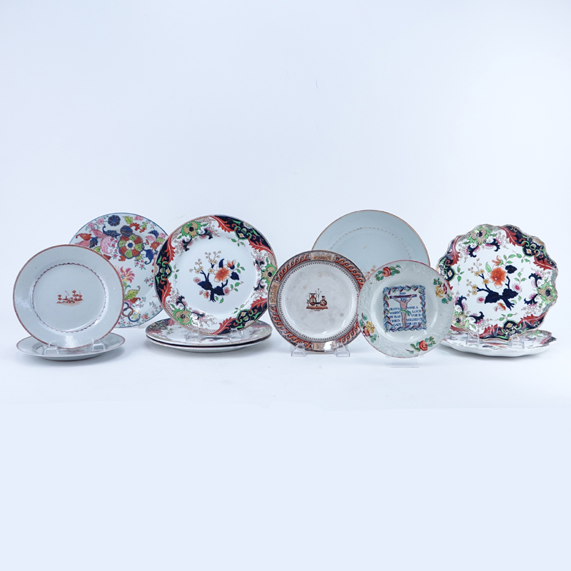 Grouping of Eleven (11) English Porcelain Plates.