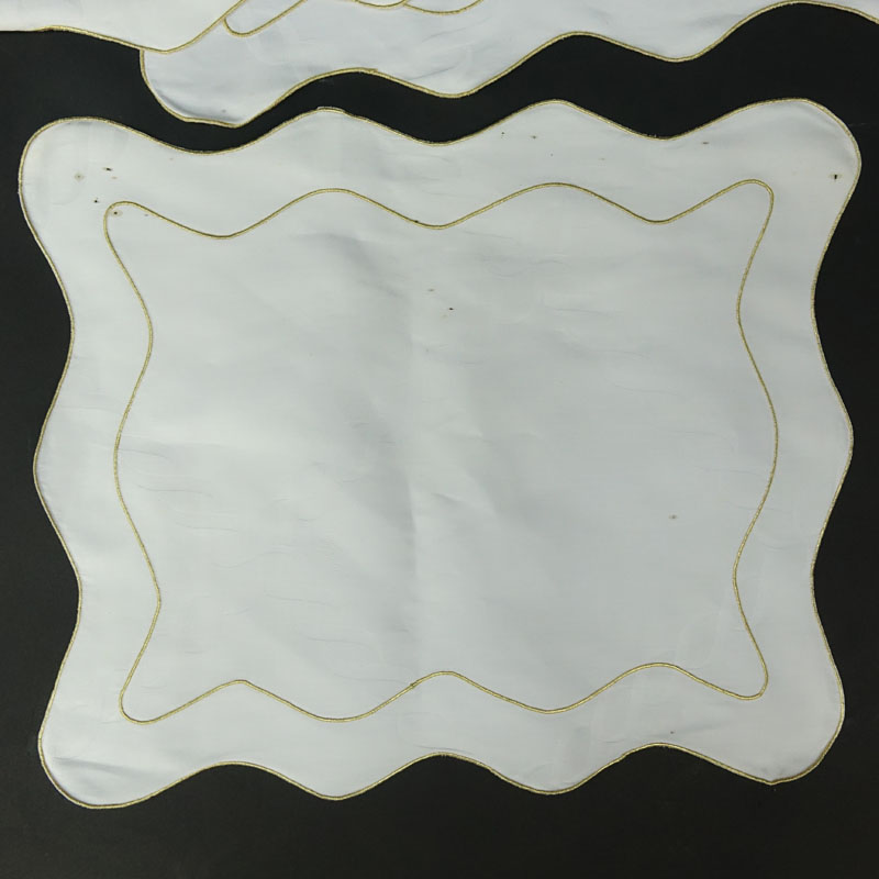 Grouping of Twenty Four (24) Pratesi Italy Damask Place Mats and Napkins.