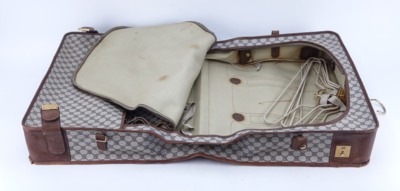 Vintage Gucci Monogram Luggage Garment Bag.