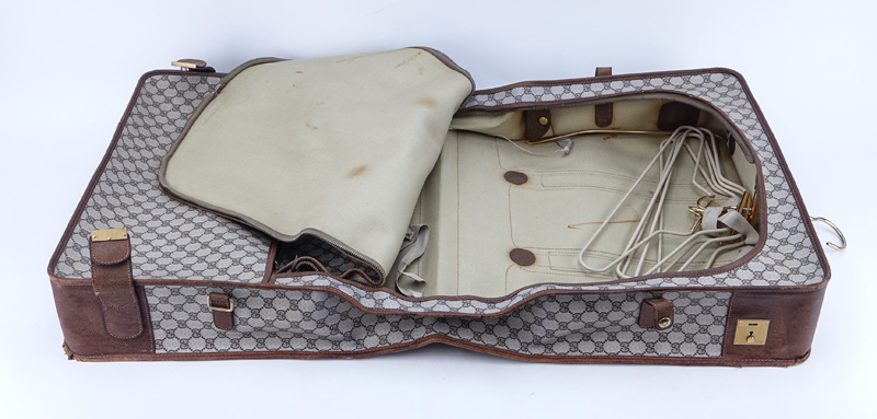 Vintage Gucci Monogram Luggage Garment Bag.