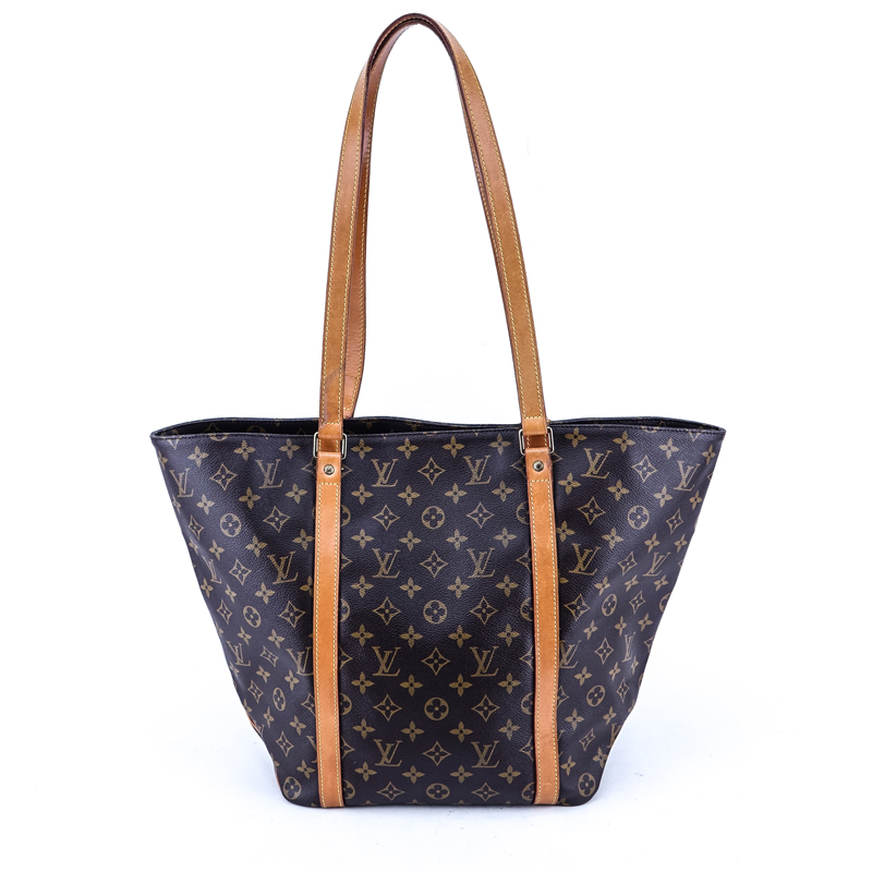 Louis Vuitton Brown Monogram Coated Canvas Sac Shopping PM Tote.