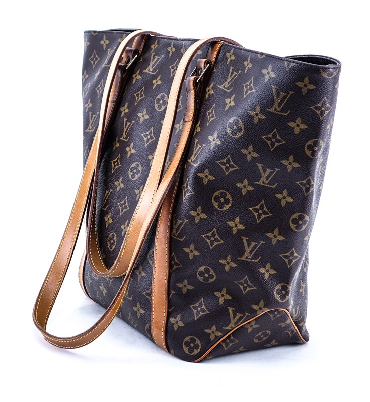 Louis Vuitton Brown Monogram Coated Canvas Sac Shopping PM Tote.