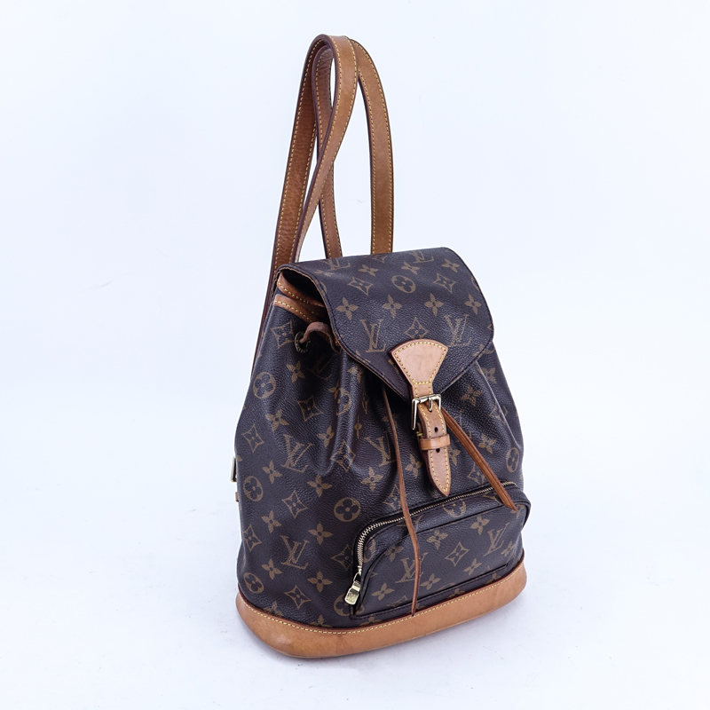 Louis Vuitton Brown Monogram Coated Canvas Montsouris MM Backpack.