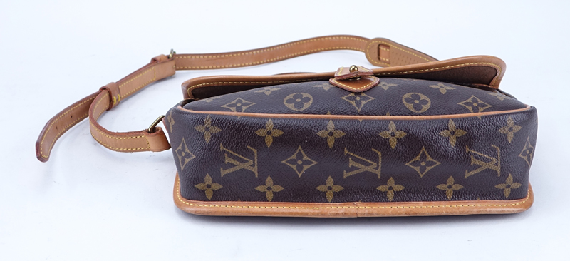 Louis Vuitton Brown Monogram Coated Canvas And Leather Gibeciere PM Shoulder Bag.