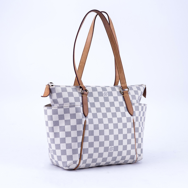 Louis Vuitton Damier Azur Ivory Coated Canvas Totally PM Tote.