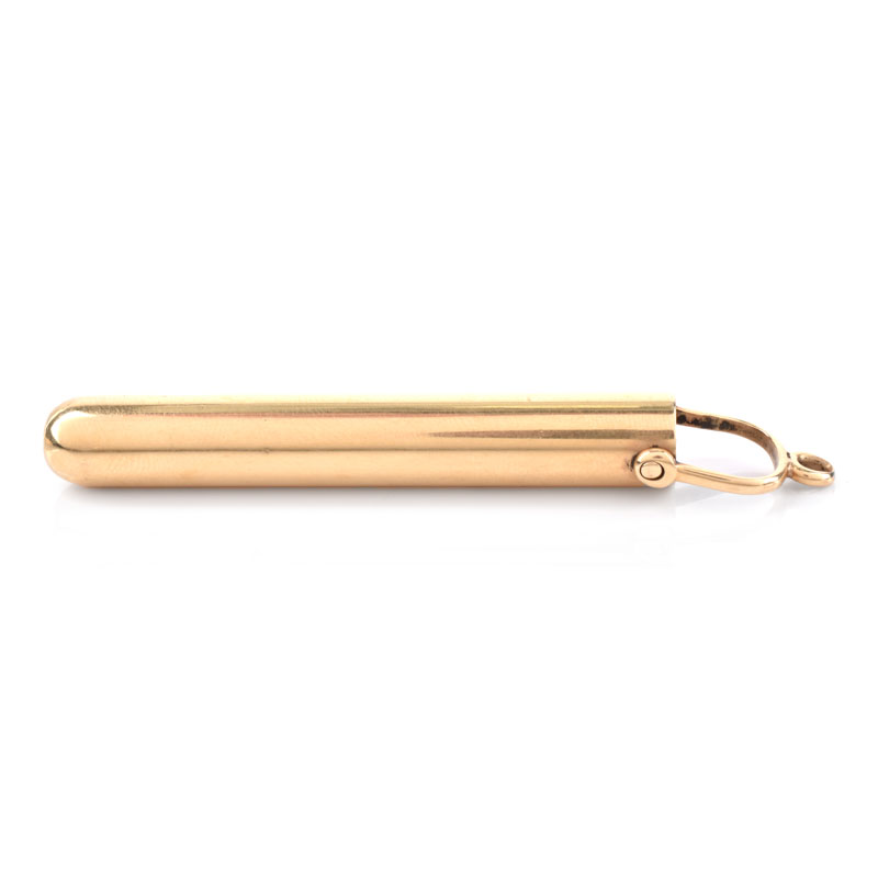 Vintage 14 Karat Yellow Gold Pendant Mechanical Pencil.