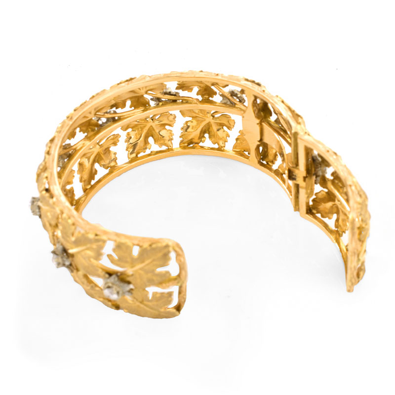 Vintage Mario Buccellati 18 Karat Yellow Gold and 1.