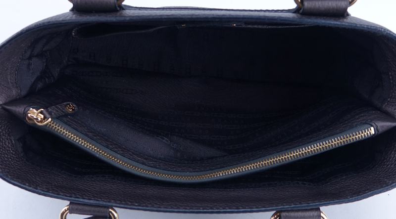 Celine Dark Bronze Leather Boogie Handbag.