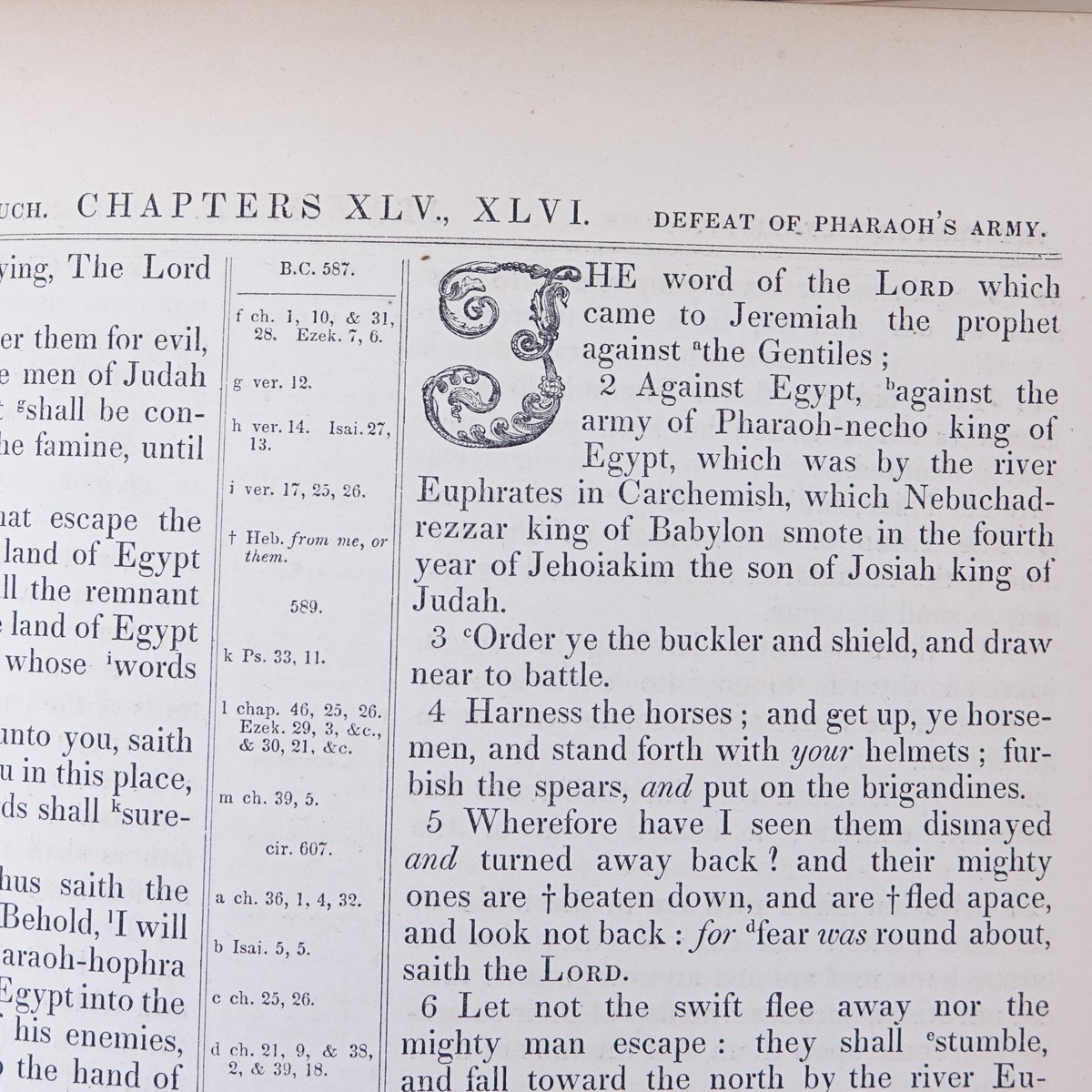 Harper and Brothers, Publishers, New York, 1846, Large Leather Bound Illuminated Bible. Includes the Old and New Testaments, and the Apocrypha, with the number of their chapters.