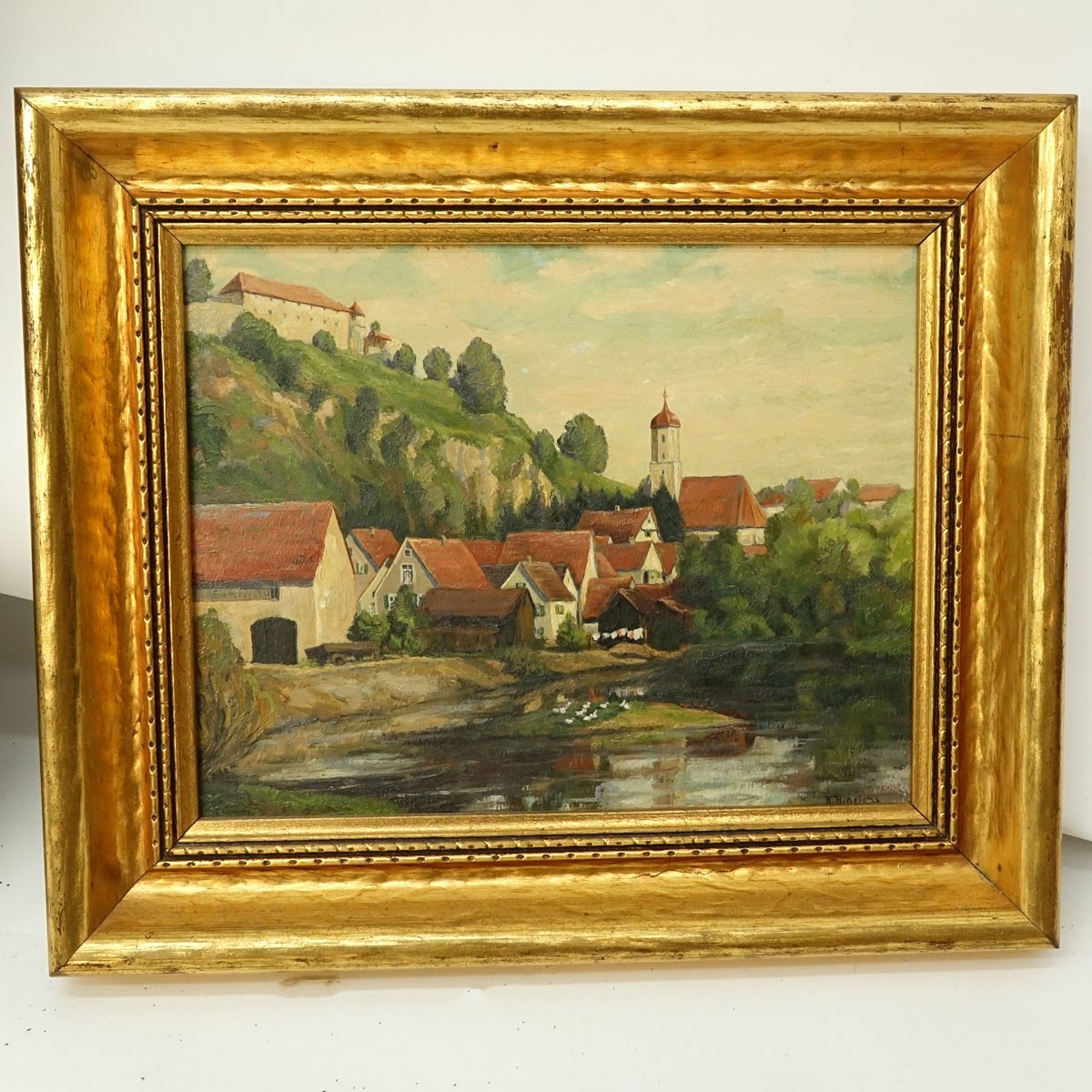 20th Century Oil on Board, Landscape Scene, Signed Lower Right. Good condition.