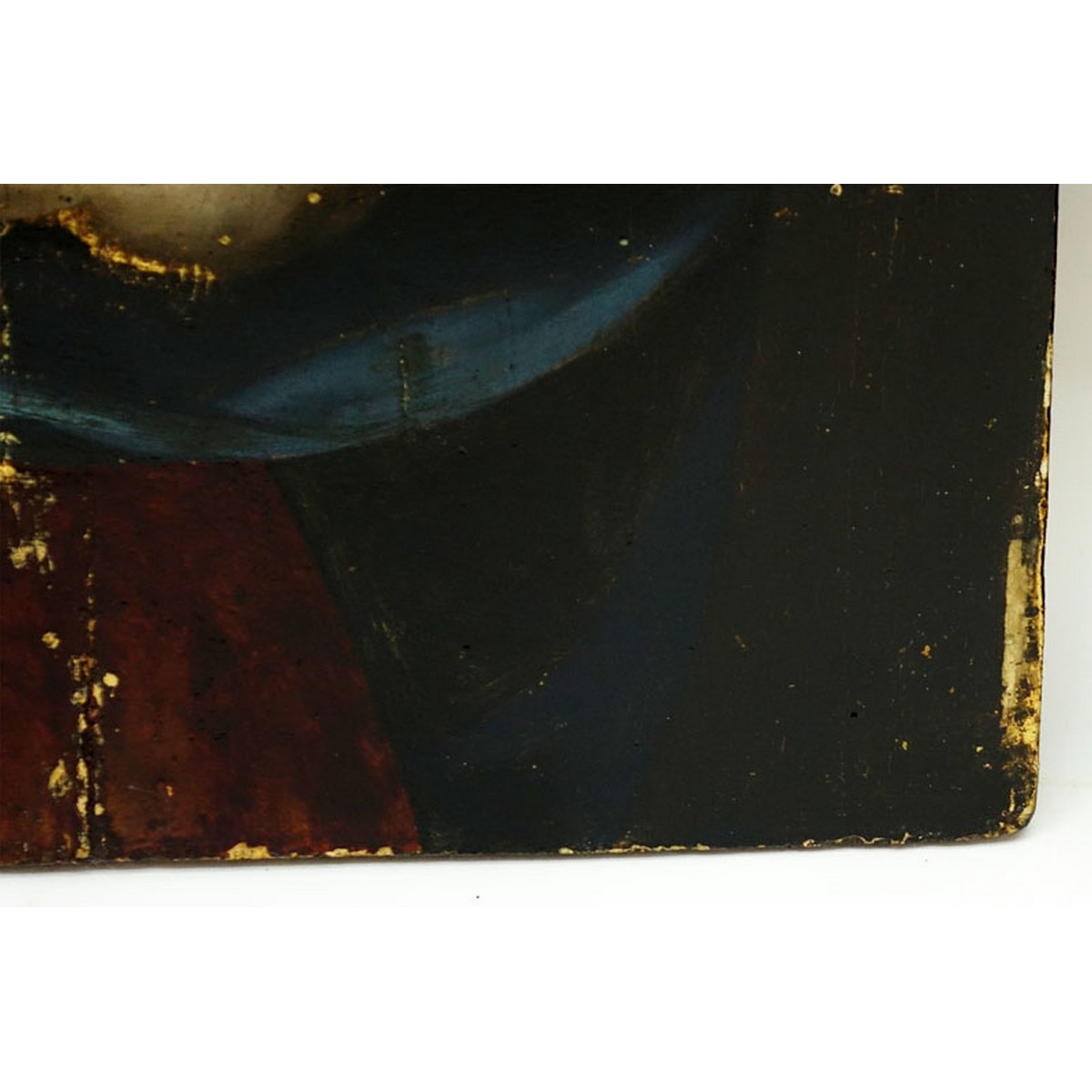 Large 16/17th Century Florentine School Oil on Panel, "Madonna and Child". Conserved condition, craquelure, varnish throughout, paint loss, hairline to center under the varnish.