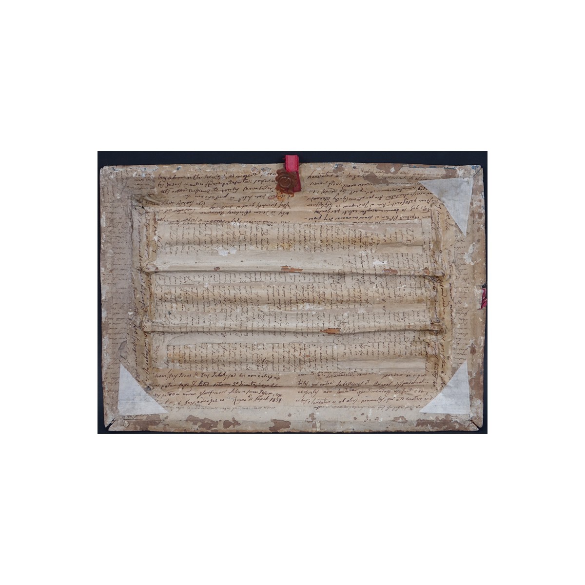 17th Century Old Master Ink On Paper Drawing "Early Design For A Ceiling Fresco". Interesting later 19th Century handmade frame.