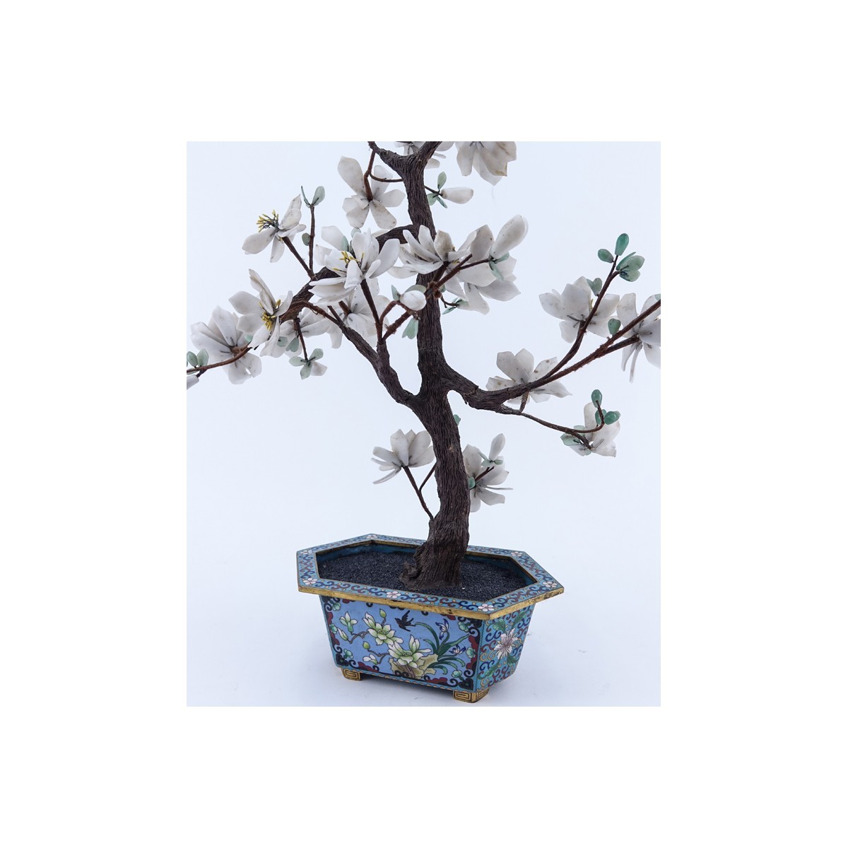 Vintage Chinese Ming Tree In Cloisonné Jardiniere. Unsigned.