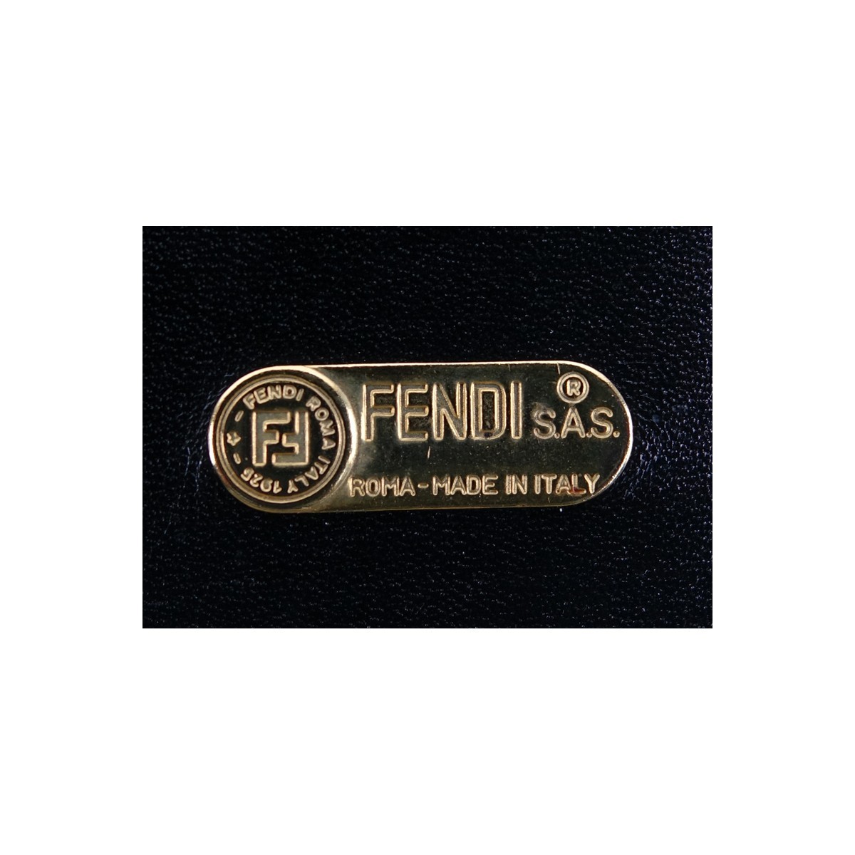 Fendi Black/Beige Striped Coated Canvas Bifold 3 Slot Wallet. Gold tone hardware.