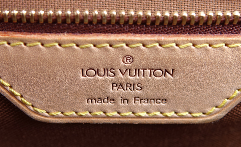 Louis Vuitton Brown Monogram Coated Canvas Sologne Shoulder Bag. Golden brass hardware, vachetta strap.